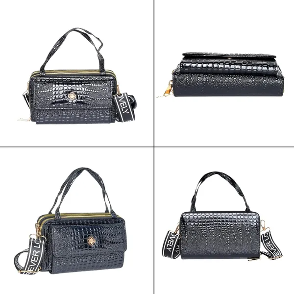 Black_Crococharm_Pu_Leather_Mini_Sling_Bag_Mini_Crossbody_Dual_For_Women