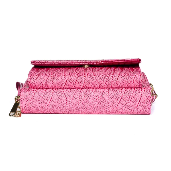 Hot_Pink_Crococharm_Pu_Leather_Mini_Sling_Bag_Mini_Crossbody_Dual_For_Women