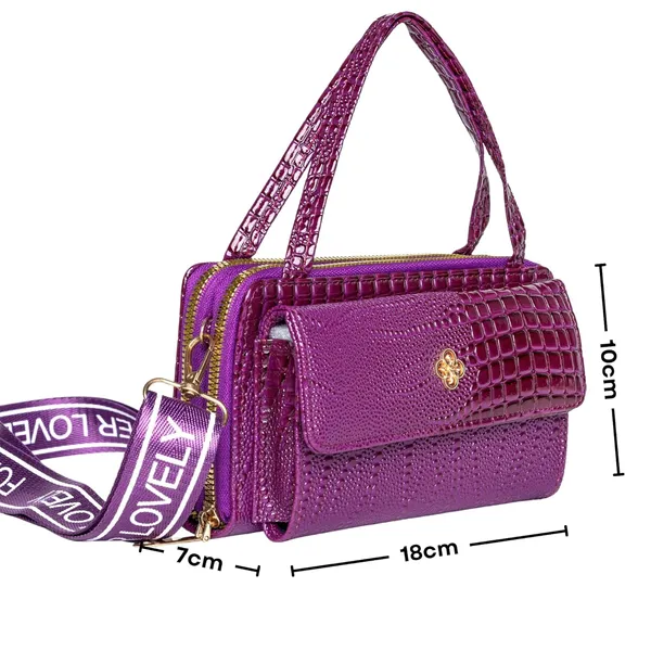 Purple_Crococharm_Pu_Leather_Mini_Sling_Bag_Mini_Crossbody_Dual_For_Women
