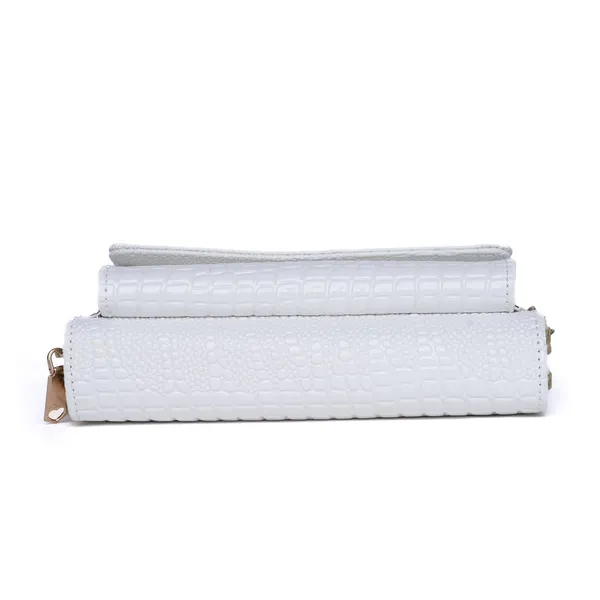White_Crococharm_Pu_Leather_Mini_Sling_Bag_Mini_Crossbody_Dual_For_Women