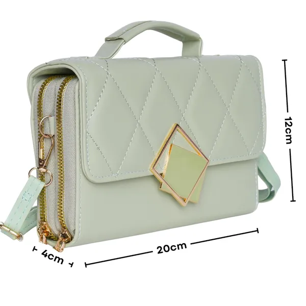Green_Mini_Sling_Bag_Crossbody_Quilted_Pu_Leather_Purse_Dual_For_Women