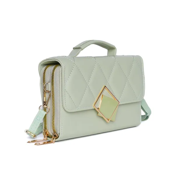 Green_Mini_Sling_Bag_Crossbody_Quilted_Pu_Leather_Purse_Dual_For_Women