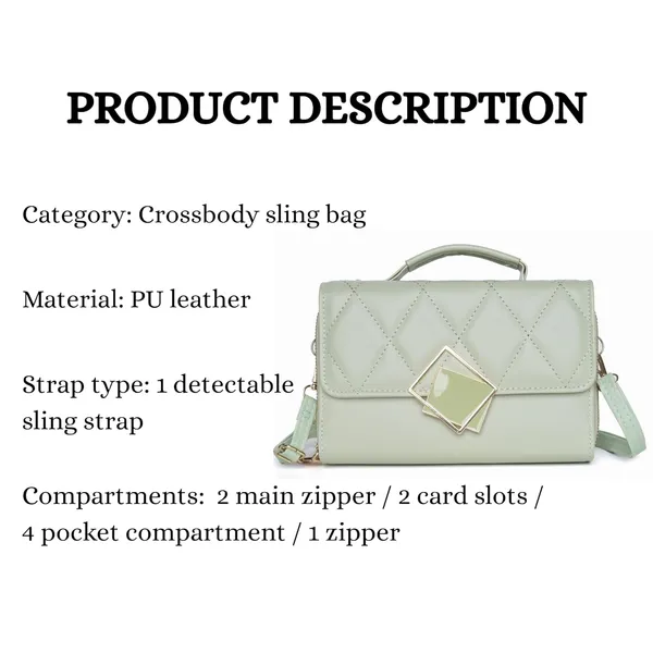 Green_Mini_Sling_Bag_Crossbody_Quilted_Pu_Leather_Purse_Dual_For_Women