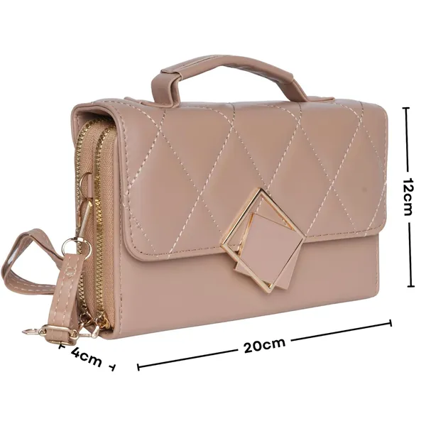 Khaki_Mini_Sling_Bag_Crossbody_Quilted_Pu_Leather_Purse_Dual_For_Women