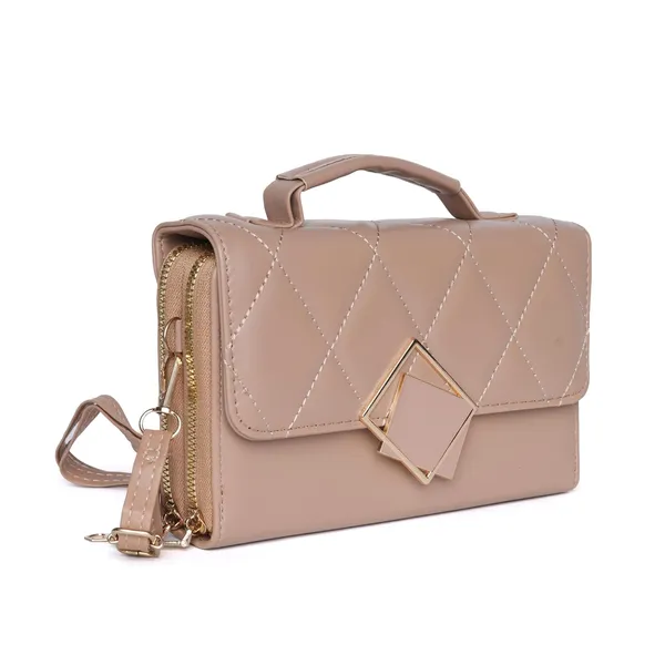 Khaki_Mini_Sling_Bag_Crossbody_Quilted_Pu_Leather_Purse_Dual_For_Women