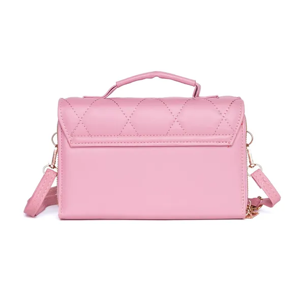 Pink_Mini_Sling_Bag_Crossbody_Quilted_Pu_Leather_Purse_Dual_For_Women