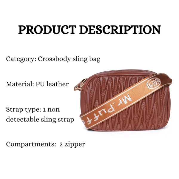Brown_Puffer_Sling_Bag_Mall_Crossbody_Bag_Everyday_Casual_Sling_For_Women