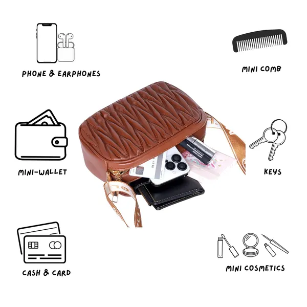 Brown_Puffer_Sling_Bag_Mall_Crossbody_Bag_Everyday_Casual_Sling_For_Women
