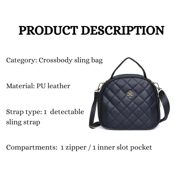 Black_Aria_Quilted_Ling_Bag_Compact_Pu_Leather_Handbag_Adjustable_For_Women