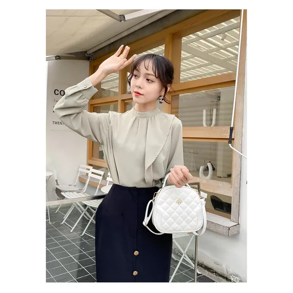 White_Aria_Quilted_Ling_Bag_Compact_Pu_Leather_Handbag_Adjustable_For_Women