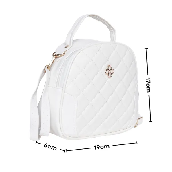 White_Aria_Quilted_Ling_Bag_Compact_Pu_Leather_Handbag_Adjustable_For_Women