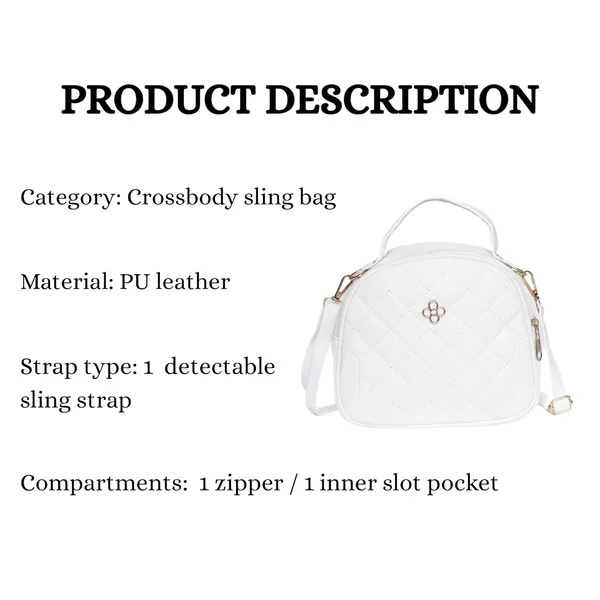 White_Aria_Quilted_Ling_Bag_Compact_Pu_Leather_Handbag_Adjustable_For_Women