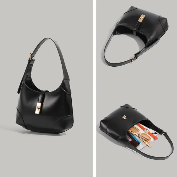 Black_Shoulder_Handbag_Big_Size_Adjustable_Strap_Stylish_Hobo_Bag_For_Women