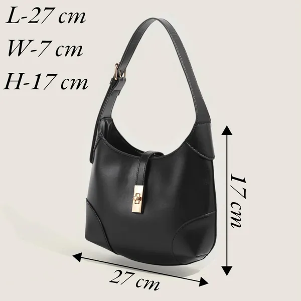 Black_Shoulder_Handbag_Big_Size_Adjustable_Strap_Stylish_Hobo_Bag_For_Women