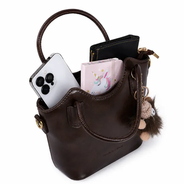 Coffee_Premium_Faux_Leather_Bucket_Sling_Bag_Bucket_Handbag_For_Women