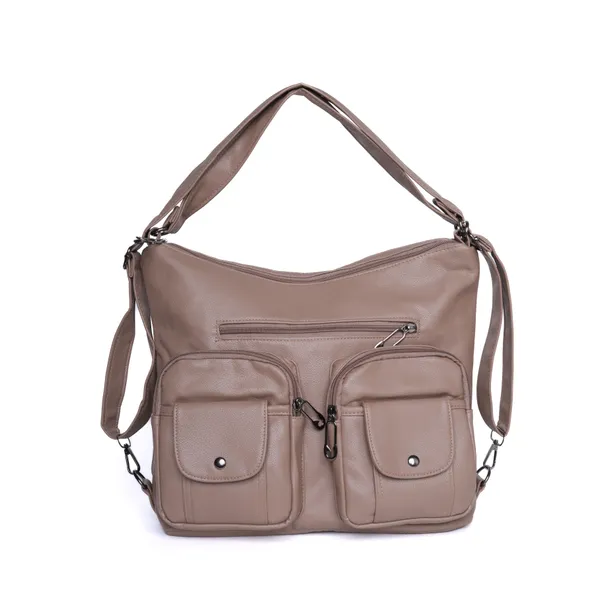 Khaki_Handbag_2_1_Convertible_Shoulder_Bag_Backpack_Pocket_For_Women