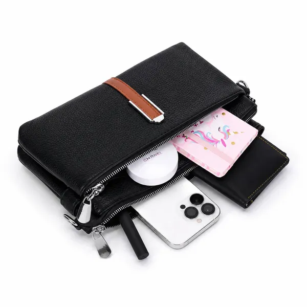 Black_Tri_Section_Sling_Bag_1_Main_Compartment_3_For_Women