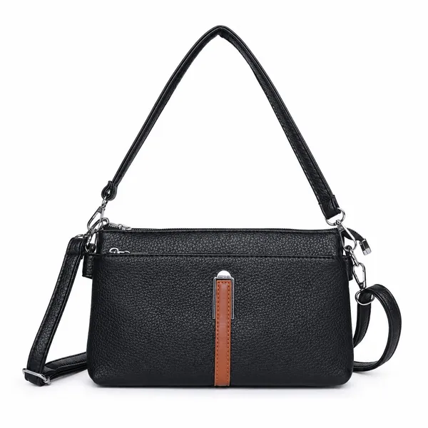 Black_Tri_Section_Sling_Bag_1_Main_Compartment_3_For_Women