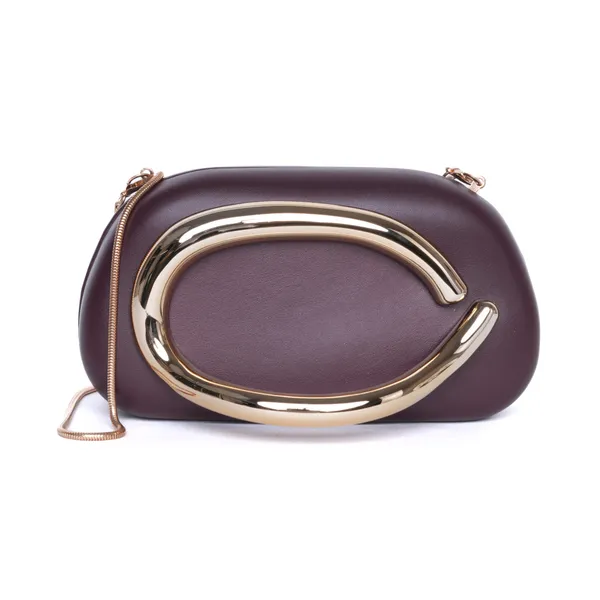 Brown_Clutch_Glossy_Series_Faux_Leather_Clutch_For_Women