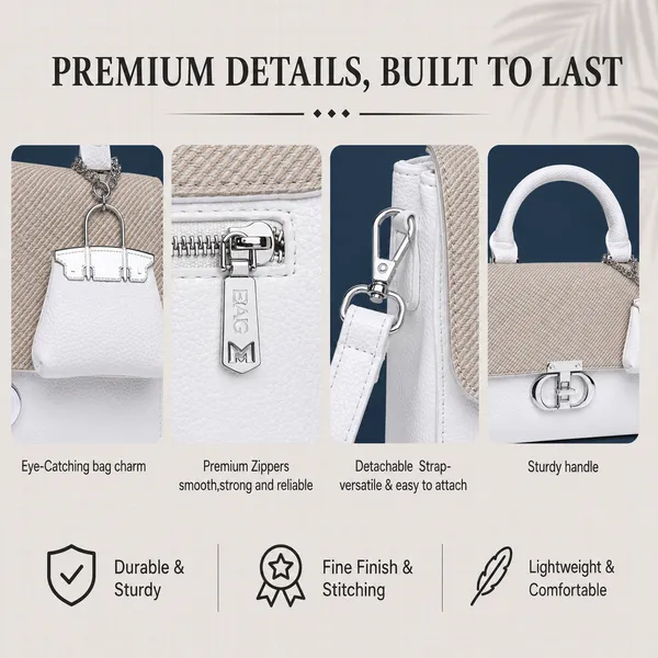 White_Ophelia_Satchel_Bag_Mall_Sized_Handbag_Sling_Strap_Bag_For_Women