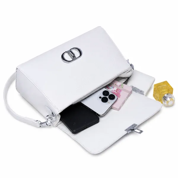 White_Ophelia_Satchel_Bag_Mall_Sized_Handbag_Sling_Strap_Bag_For_Women