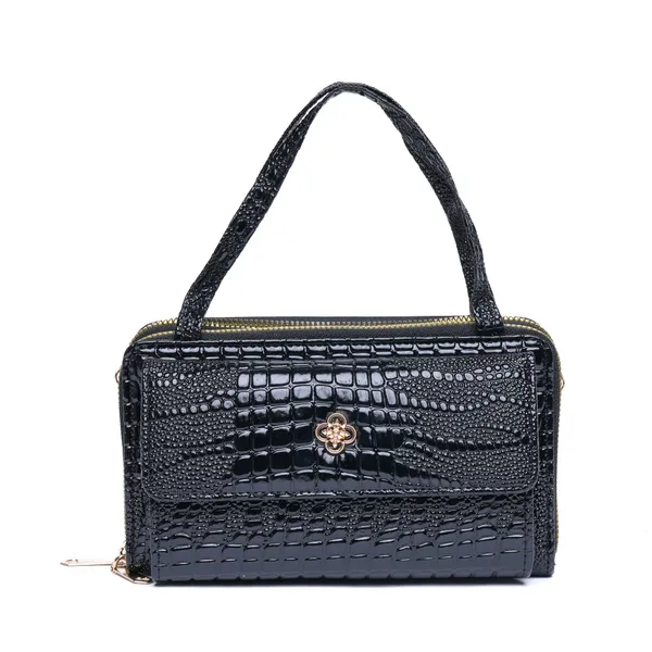 Black_Crococharm_Pu_Leather_Mini_Sling_Bag_Mini_Crossbody_Dual_For_Women