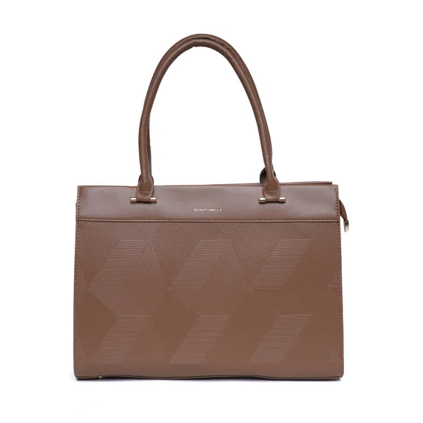 Brown_Beauty_Bella_Clat_Structured_Tote_Bag_Office_Handbag_For_Women