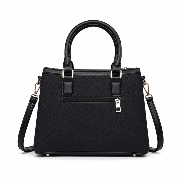 Black_Regina_Satchel_Hand_Bag_Top_Handle_Detachable_Sling_Strap_For_Women