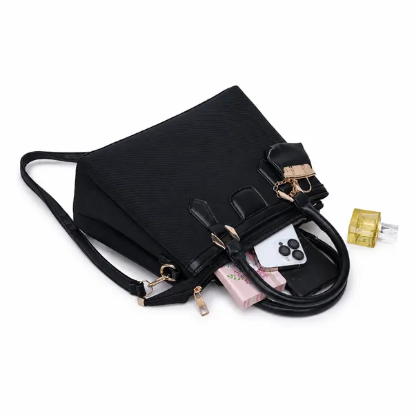 Black_Regina_Satchel_Hand_Bag_Top_Handle_Detachable_Sling_Strap_For_Women