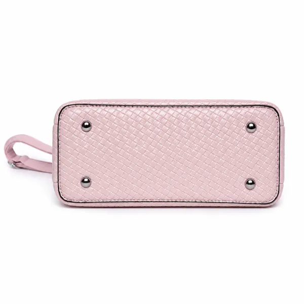 Pink_Vexa_Textured_Satchel_Handbag_3_Compartments_Mini_Top_Handle_Bag_For_Women