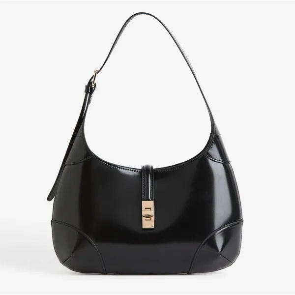Black_Shoulder_Handbag_Big_Size_Adjustable_Strap_Stylish_Hobo_Bag_For_Women