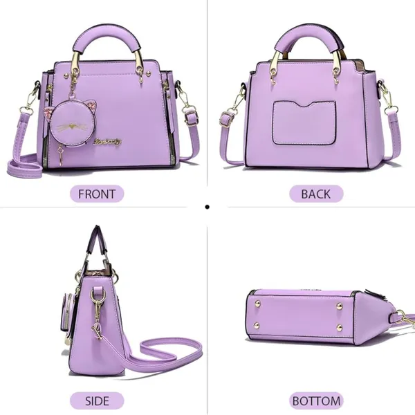 SANTORINI_Women_Handbag_Leather_Fancy_Bag_|_Satchel_Bag_with_zipper_closure_and_coin_pouch_|_Small_size_Purse_for_girls_with_Strap_|_Party_Clutch_for_ladies