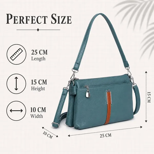 Teal_Blue_Tri_Section_Sling_Bag_1_Main_Compartment_3_For_Women