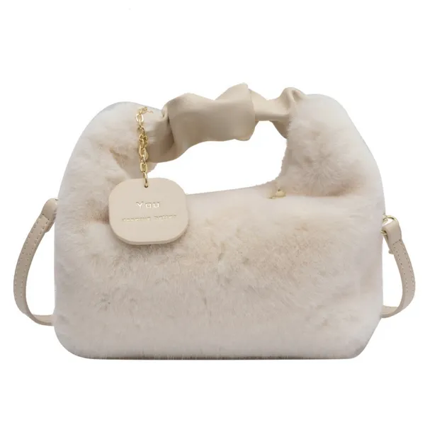 SANTORINI_Fury_Fur_Sling_bag_for_women_Latest_|_Soft_Fur_Hand_&_Crossbody_bag_For_woman_with_Strap_and_Zippered_Compartment.