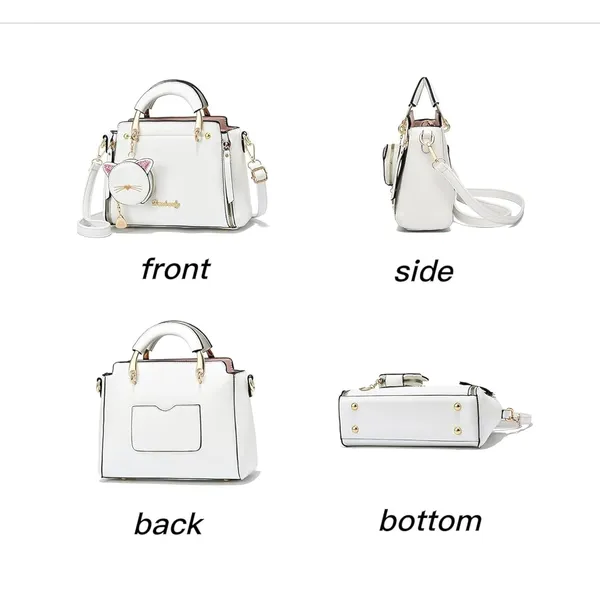 White_Small_Satchel_Bag_Fancy_Satchel_Mall_Size_For_Women