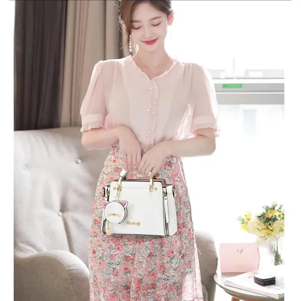 White_Small_Satchel_Bag_Fancy_Satchel_Mall_Size_For_Women