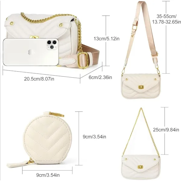 White_Mini_Sling_Bags_Latest_Coin_Pouch_Attached_Cross_Body_For_Women