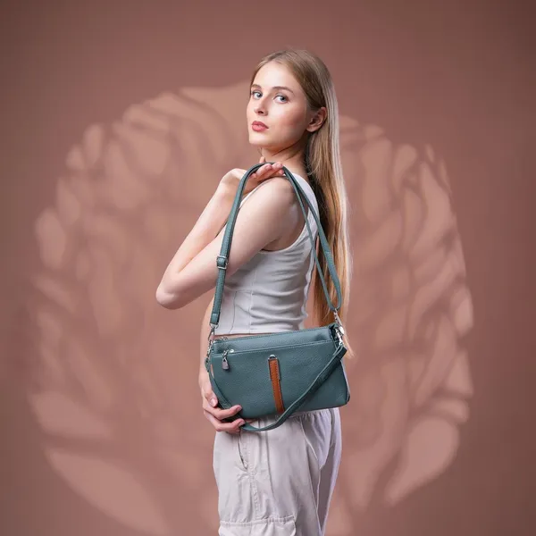 Teal_Blue_Tri_Section_Sling_Bag_1_Main_Compartment_3_For_Women