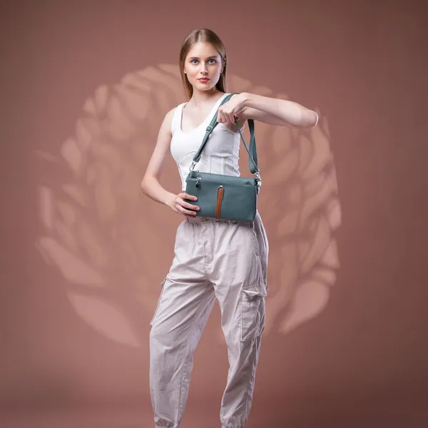 Teal_Blue_Tri_Section_Sling_Bag_1_Main_Compartment_3_For_Women