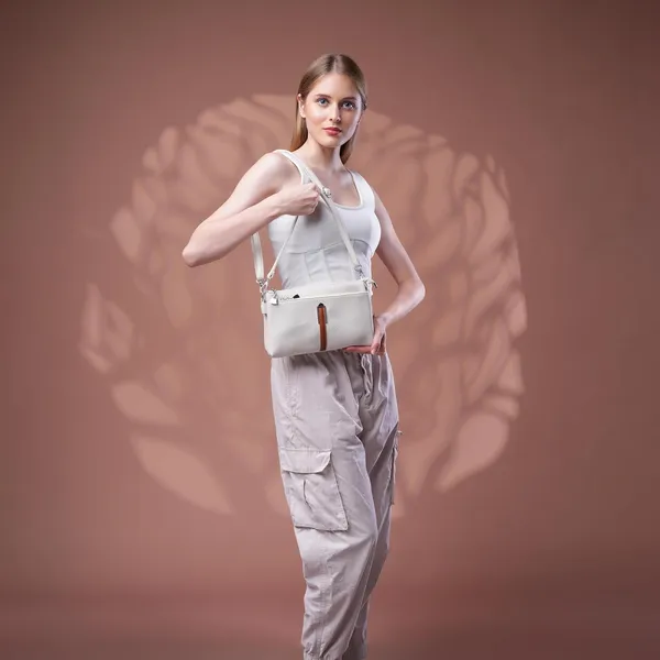 White_Tri_Section_Sling_Bag_1_Main_Compartment_3_For_Women