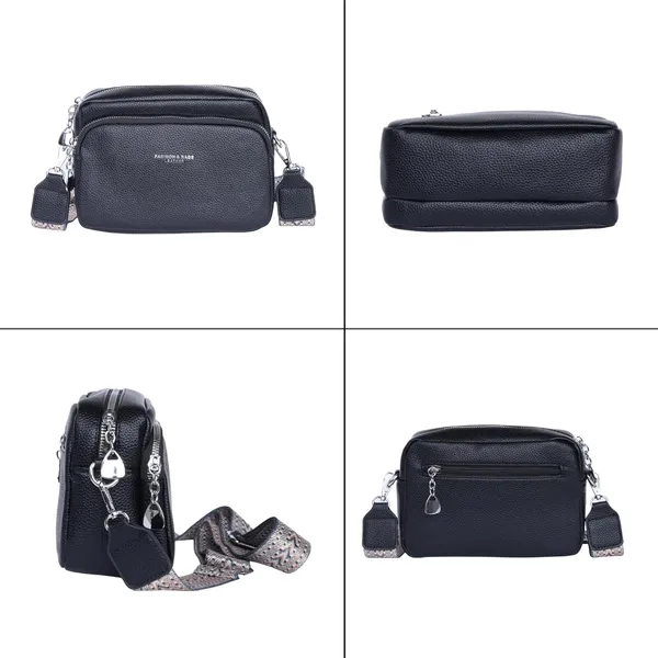 Black_Luxevibe_Sling_Bag_Premium_Faux_Leather_Crossbody_Detachable_For_Women