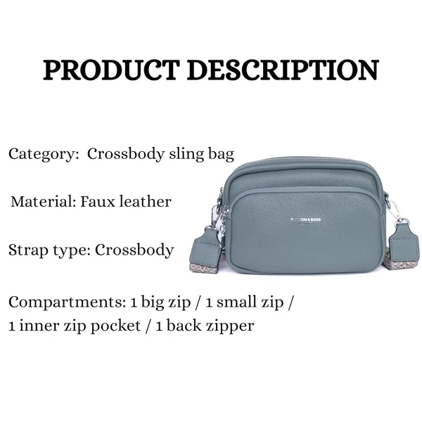 Green_Luxevibe_Sling_Bag_Premium_Faux_Leather_Crossbody_Detachable_For_Women
