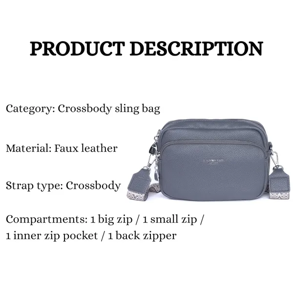 Grey_Luxevibe_Sling_Bag_Premium_Faux_Leather_Crossbody_Detachable_For_Women