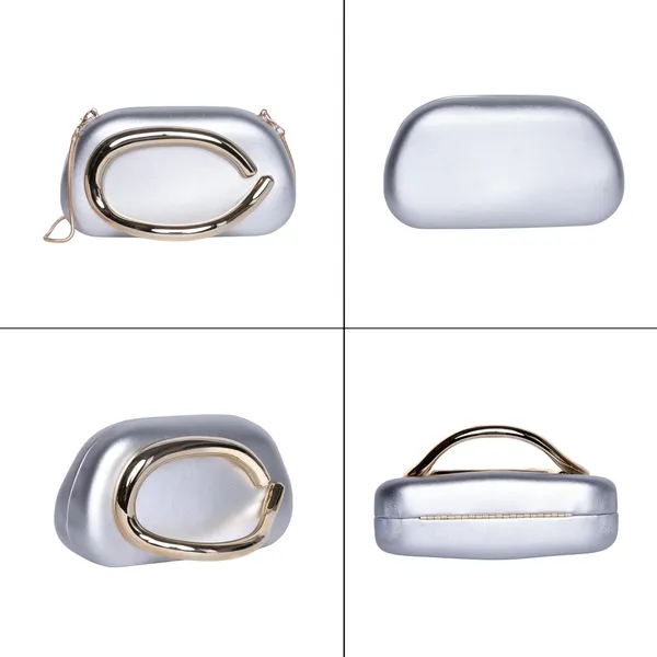 Silver_Clutch_Glossy_Series_Faux_Leather_Clutch_For_Women
