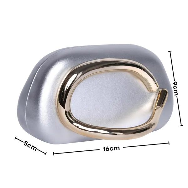 Silver_Clutch_Glossy_Series_Faux_Leather_Clutch_For_Women