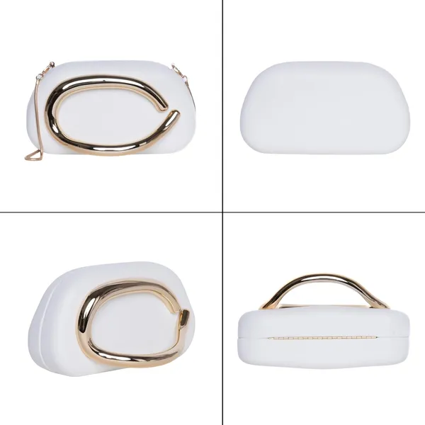 White_Clutch_Glossy_Series_Faux_Leather_Clutch_For_Women