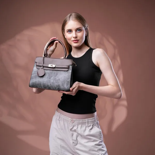 Black_Florenza_Structured_Satchel_Handbag_Mall_2_Compartments_3_Inner_For_Women
