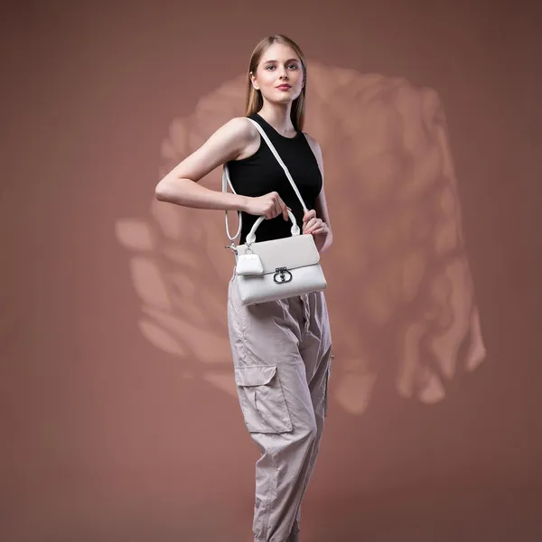 White_Ophelia_Satchel_Bag_Mall_Sized_Handbag_Sling_Strap_Bag_For_Women