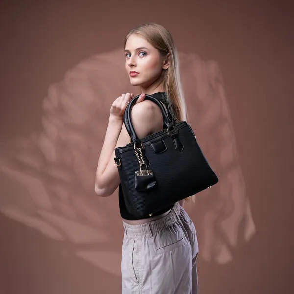 Black_Regina_Satchel_Hand_Bag_Top_Handle_Detachable_Sling_Strap_For_Women