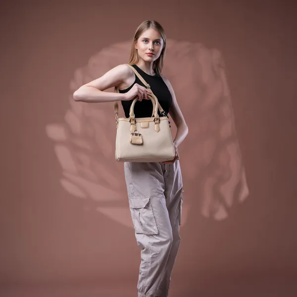 Khaki_Regina_Satchel_Hand_Bag_Top_Handle_Detachable_Sling_Strap_For_Women